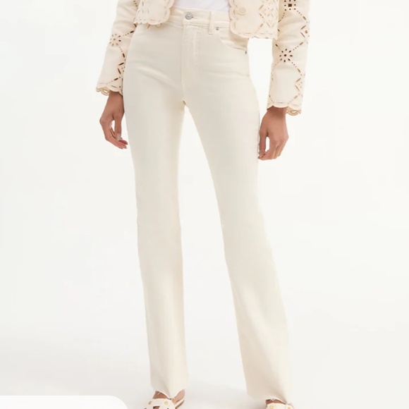 Favorite Daughter Jeans Valentina Bootcut Super High Rise Mini Bootcut Bone - Picture 14 of 14